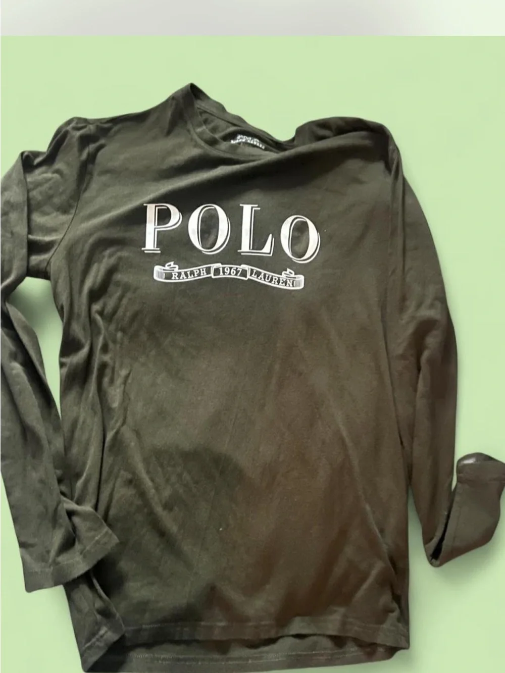 Polo by Ralph Lauren olive green Long-Sleeve POLO Graphic Tee